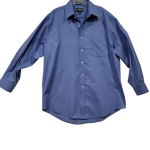 Cambridge Classics Mens Size 16.5 32/33 Button Up Pleated Dress Shirt Minimalist